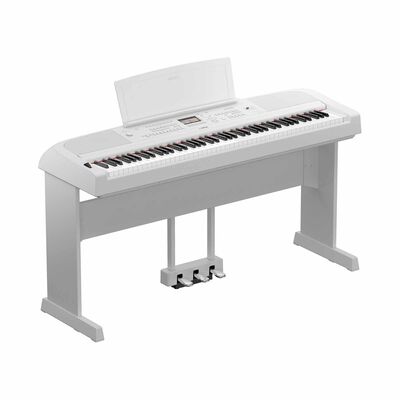 YAMAHA Digital Piano (white) Set With Bench Bc-108wh, Stand L-300, Pedal Unit Lp-1 And Adaptor Pa-30 DGX-670WH W/ BENCH