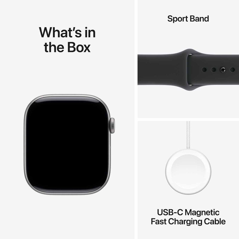 APPLE Watch Series 11 Gps 46mm Space Grey Aluminium Case With Black Sport Band - M/l MEV44X/A-image 6
