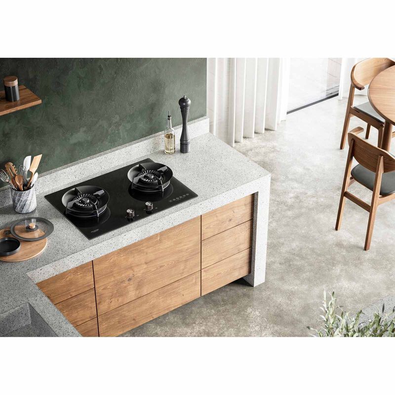 FUJIOH (78cm) 2-burners Gas Hob (matt Glass) - Lpg (exclude Installation) FH-GS6820 FGBK LPG-image 2