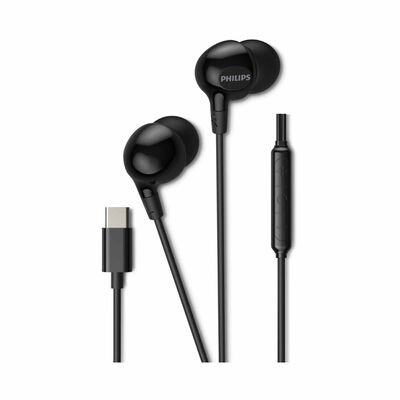 PHILIPS Wired In-ear, 1.2m, 10mm Neodymium Driver, Built-in Mic, Play/pause Button TAE2100BK/97