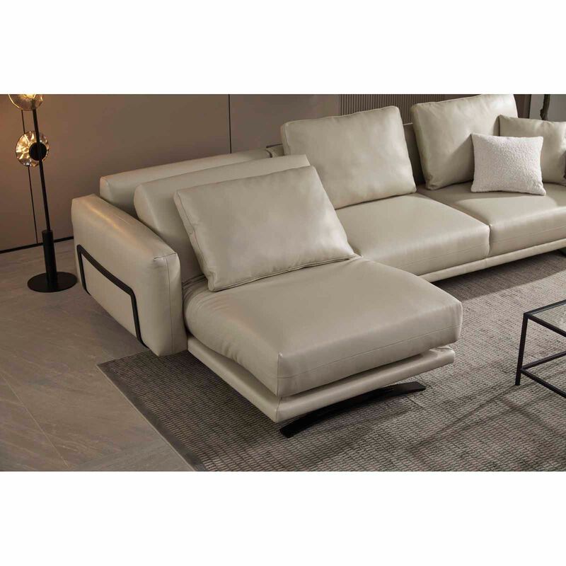 MUZE L Shaped-e Recliner (fl) Lt Pebble Full Leather Sofa ZELMIRA-image 11