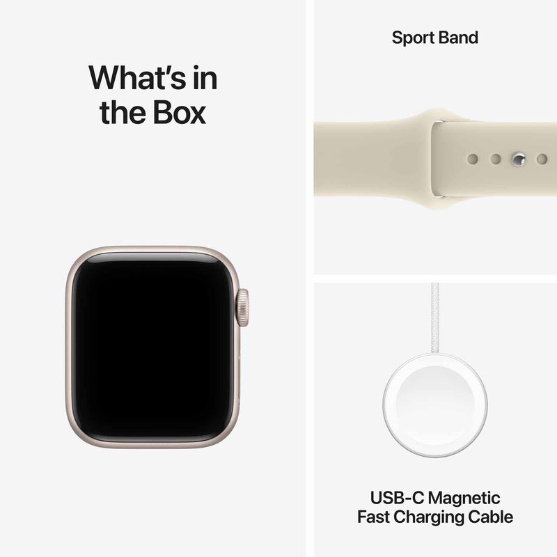 APPLE Watch Se 3 Gps + Cellular 40mm Starlight Aluminium Case With Sand Sport Band - S/m MJLC4X/A-image 3