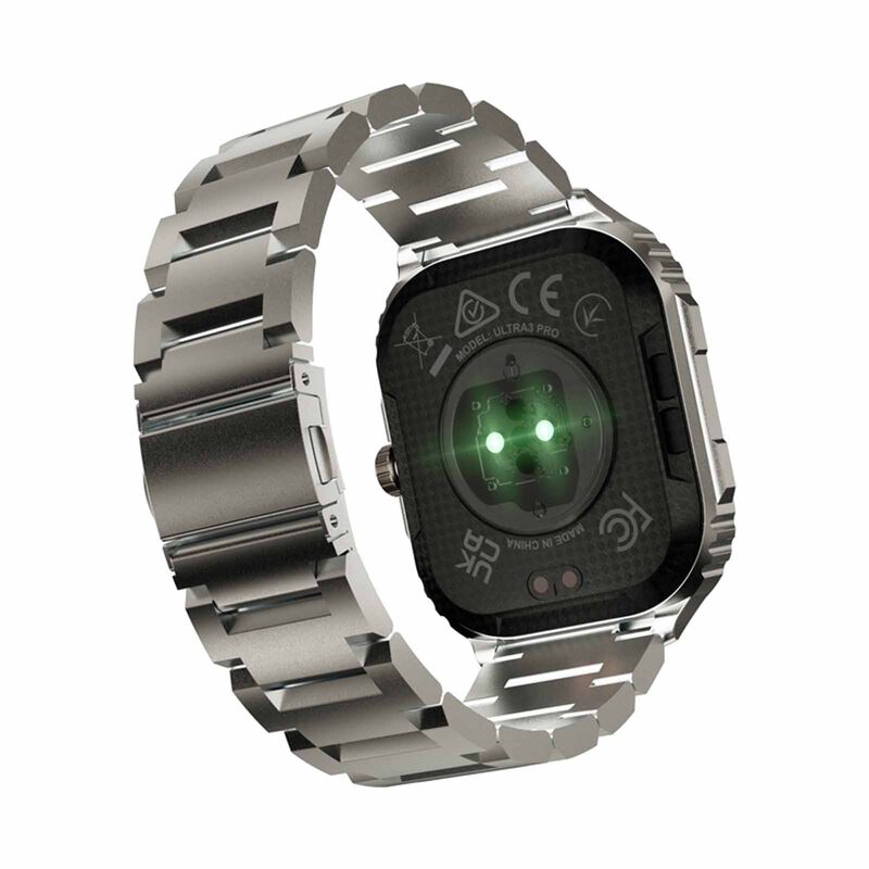 HIFUTURE Ultra3 Pro - Silver Bluetooth Smartwatch With Heart Rate Function HSSW7SL-image 3