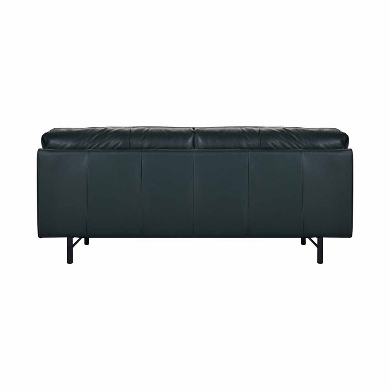 MUZE 3 Seater (fl) C15 Dk Grn Full Leather Sofa MIDORI-image 3
