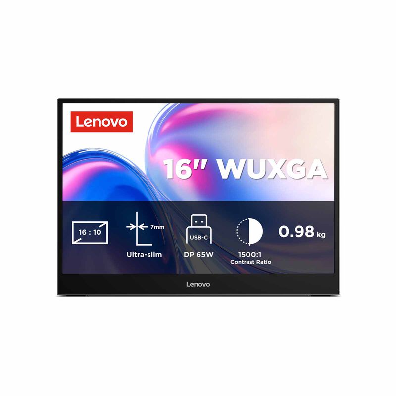 LENOVO 16in Wuxga Ips 60hz Portable Monitor L16 68F4UAC1WW-image 1