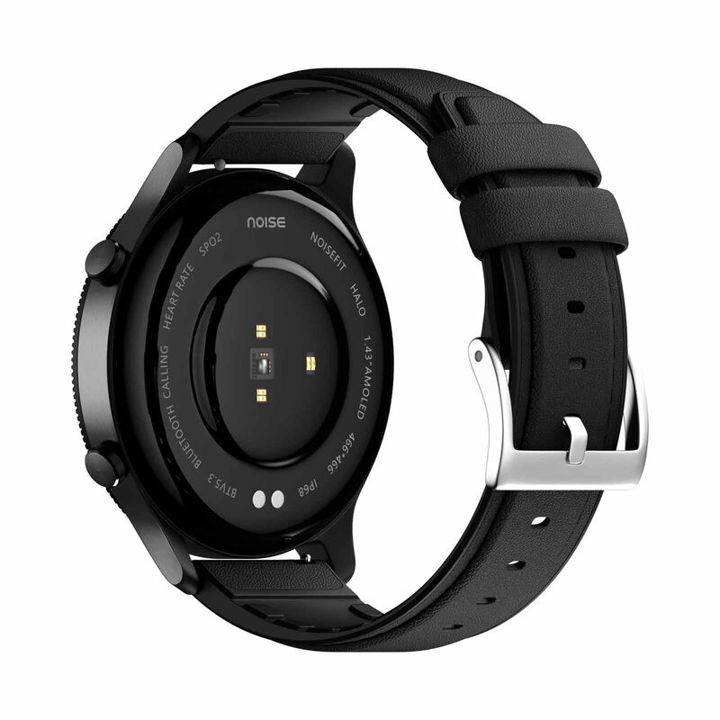 NOISE Noisefit Halo Smartwatch - Classic Black WRB-SW-HALO-LTHR-BLK_BLK-image 6