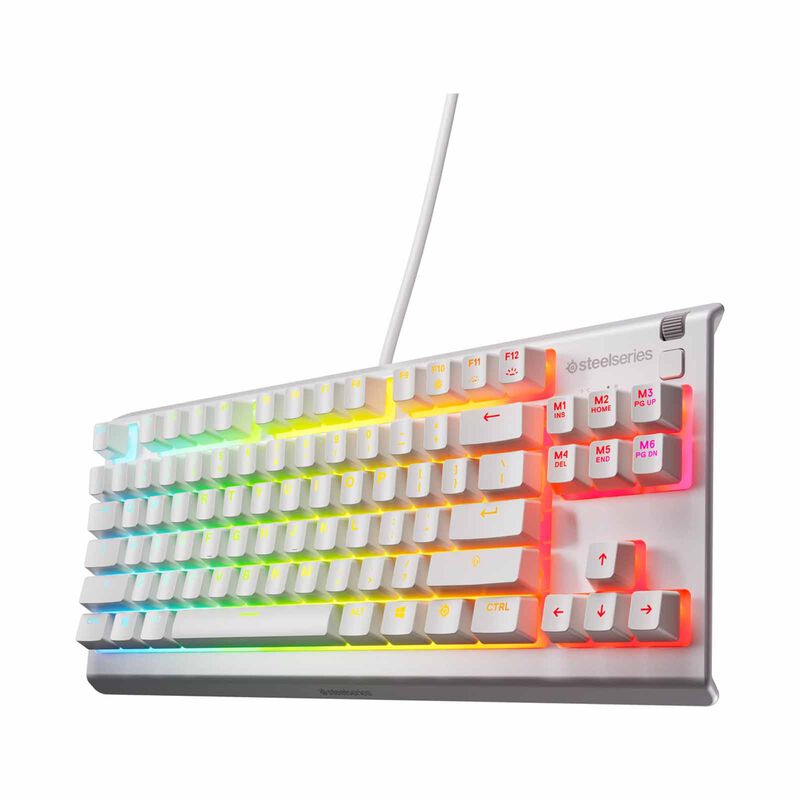STEELSERIE Water Resistant Quiet Tenkeyless Keyboard With Rgb Lighting - White APEX 3 TKL RGB KEYBOARD US- WHITE-image 2