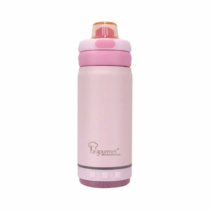 LA GOURMET 350ml Thermal Bottle With Bluetooth Speaker - Pink LGHE434746-image null