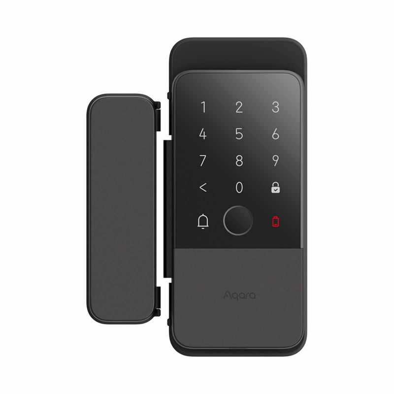 AQARA U500 Smart Glass Lock + Installation (for Glass Door) - Black U500 SMART GLASS LOCK + INSTALLATION (GLASS DOOR)-image 1