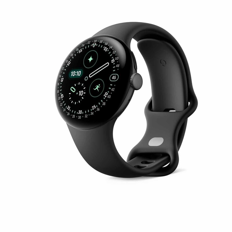 GOOGLE Pixel Watch 4 45mm Wifi Matte Black Aluminum Case/obsidian Active Band GA09962-US-image 2