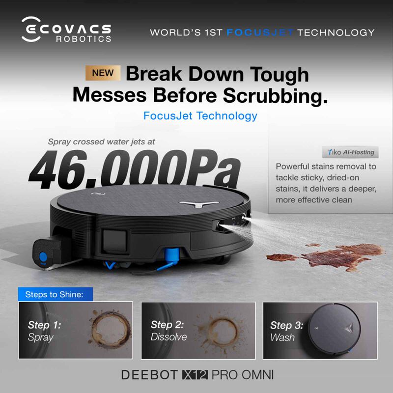 ECOVACS Deebot X12 Pro Omni Robotic Vacuum Cleaner DEX-35-image 7