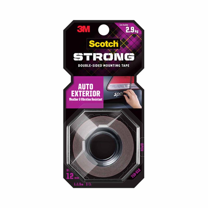 3M SCOTCH Scotch Auto Exterior Double-sided Mounting Tape 710-s12, 12mmx1.5m 710-S12-image 1