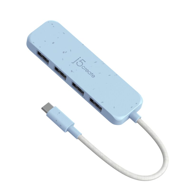 J5CREATE Usb-c To 4-port Type-a Gen 2 Hub (cyan) JCH341EC-image 3