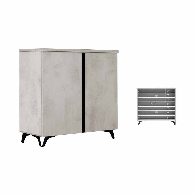 SMARTBOX Shoe Cabinet (solid Plywood) MAXI GREY-image null