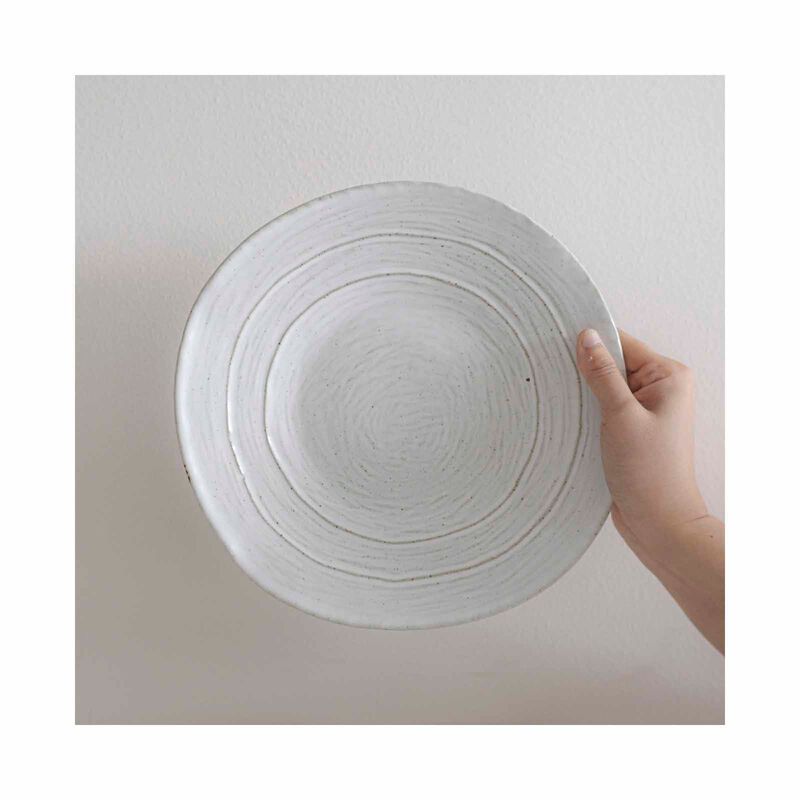MAELSTROM Organic Shaped Rustic White Dinner Plate-image 2