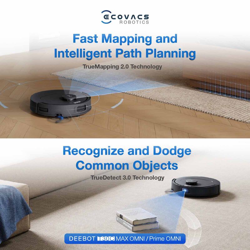 ECOVACS Deebot T30c Max Omni Robotic Vacuum Cleaner - White DLX71 - WHITE-image 3