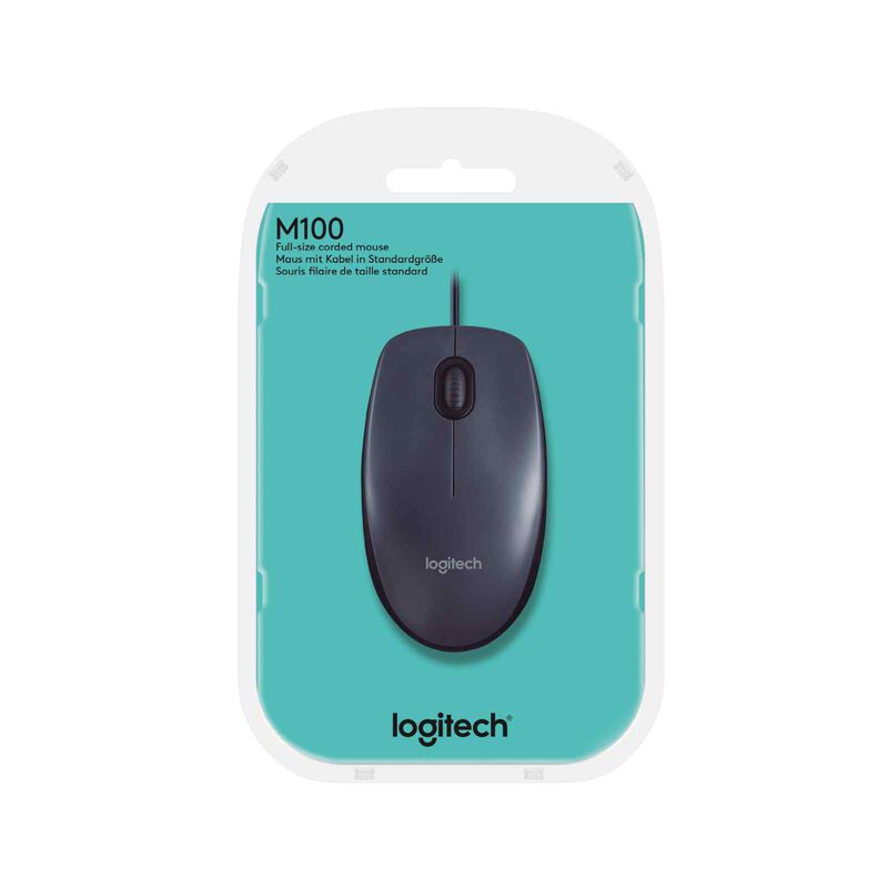 LOGITECH M100r Usb Wired Mouse Blk Carton Box 3y 910-006765-image 7