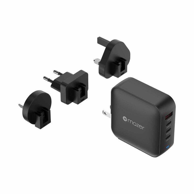 MAZER Prestigegan Pd3.1 165w 3c1a With Travel Plugs - Black M-G165W-V5-BK-image 1