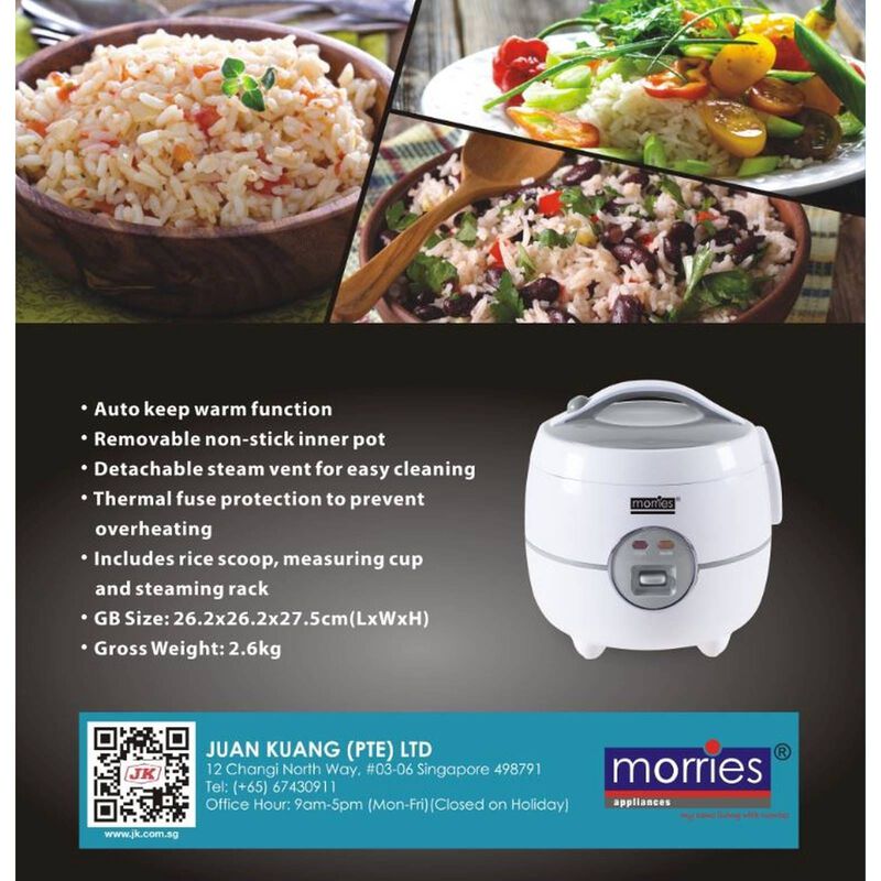 MORRIES Rice Cooker (1.0l) MS-RC100R-image 3