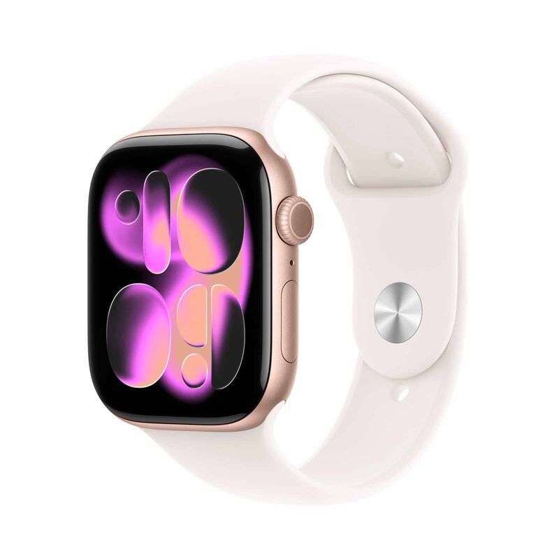 APPLE Watch Series 11 Gps + Cellular 46mm Rose Gold Aluminium Case With Light Blush Sport Band - S/m MFCG4X/A-image 1