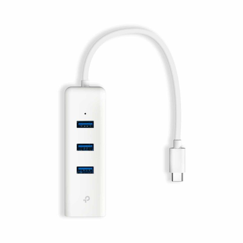 TP LINK Usb 3.0 Type-c To Gigabit Ethernet Network Adapter With 3-port Usb 3.0 Type-a Hub TPL-UE330C-image 3