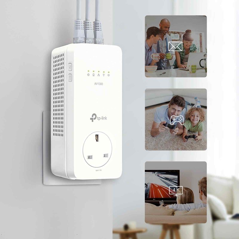 TP LINK Av1300 Powerline Ac Wi-fi TPL-TL-WPA8631PKIT-image 4
