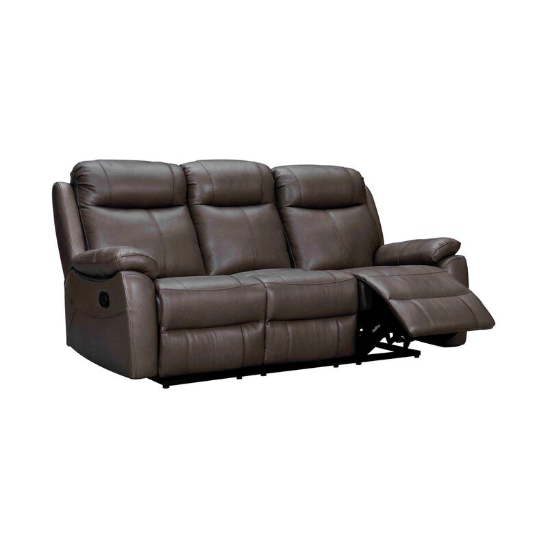 3rr-m Seater (fl) Dk Mocha Full Leather Recliner Sofa DRESDEN-image 3