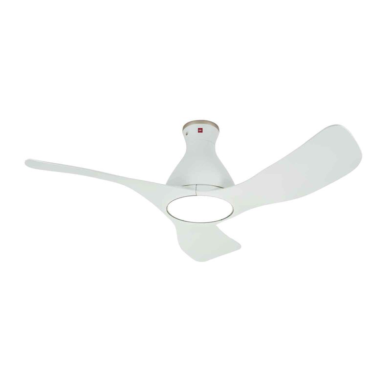 KDK 48 In Dc Ceiling Fan With Led Light (white) E48GP(WH)-image 2