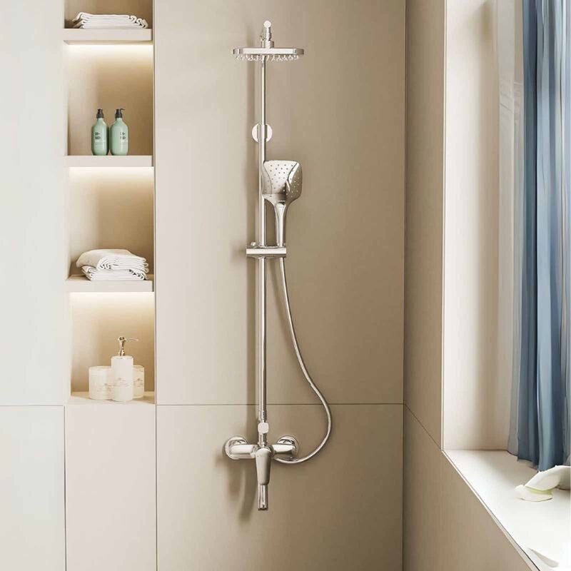BRAVAT Bravat Source Single Leaver Wall Mounted Shower Set With Spout Brass Body - Exclude Installation F6173218CP-A-ENG-image 6