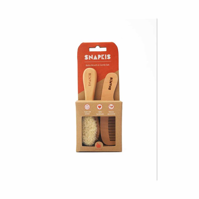 SNAPKIS BABY WOODEN BRUSH & COMB SET-image 1