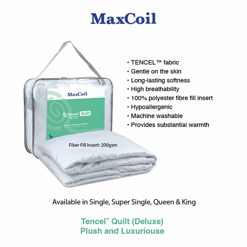 MAXCOIL Queen Size Deluxe Tencel&trade; Quilt (200gsm) CLASSIC BEDDING TENCEL QUILT - DELUXE-image 2