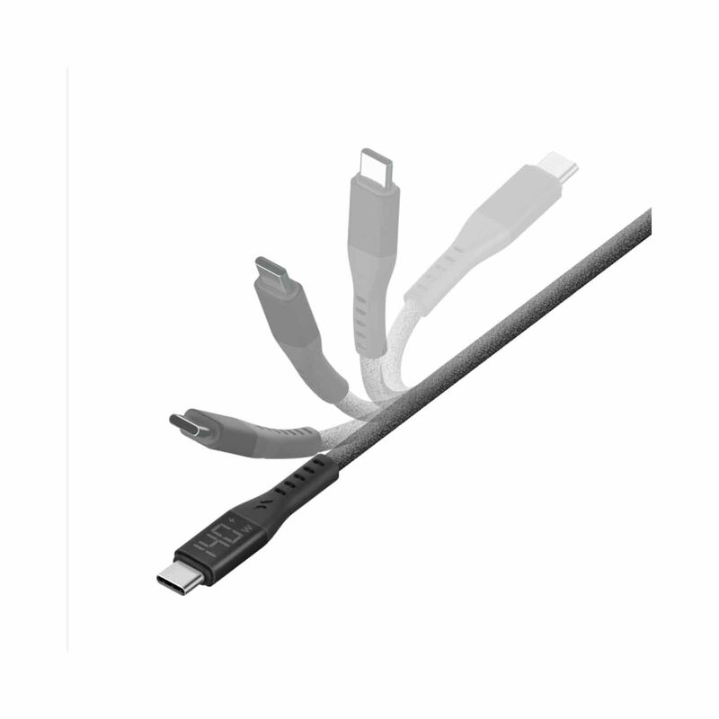 ENERGEA Flow C-c Display Cable 480mbps, 240w With Mct 1.5m -black CBL-DFLCC-BLK150M-image 3