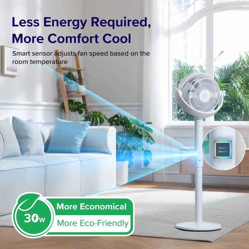 LEVOIT Pedestal Circulation Dc Fan - White LV-R432FAN-UK-image 2