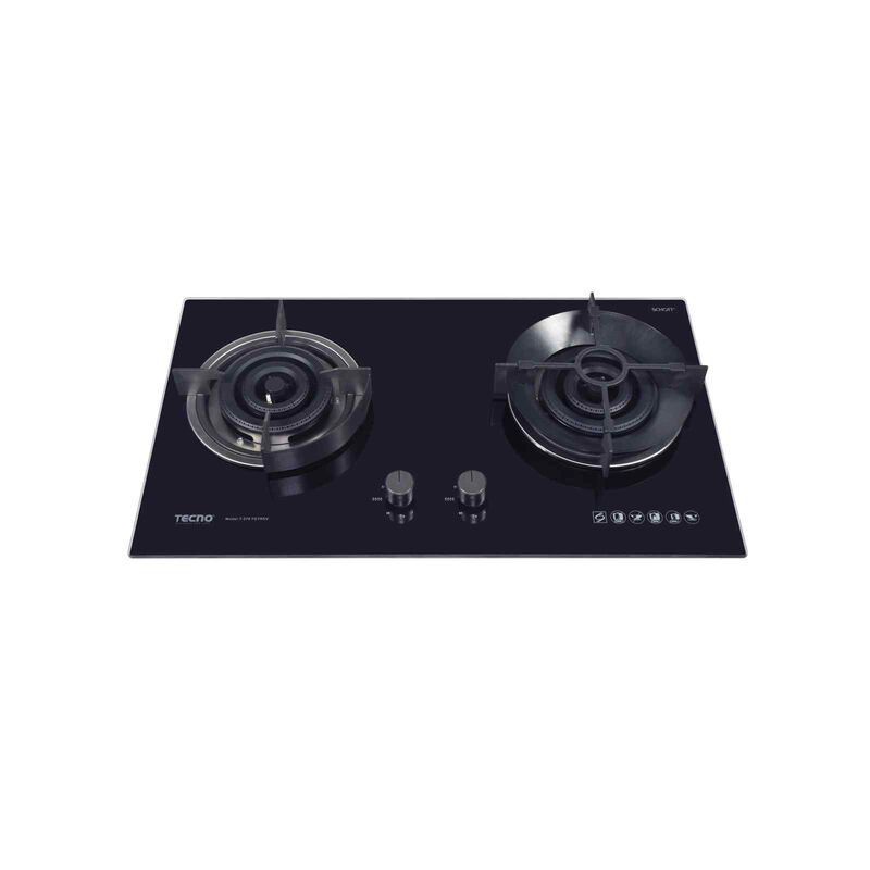 TECNO 2 Burner Glass Hob 78cm (exclude Installation) T 278TRSV-image null