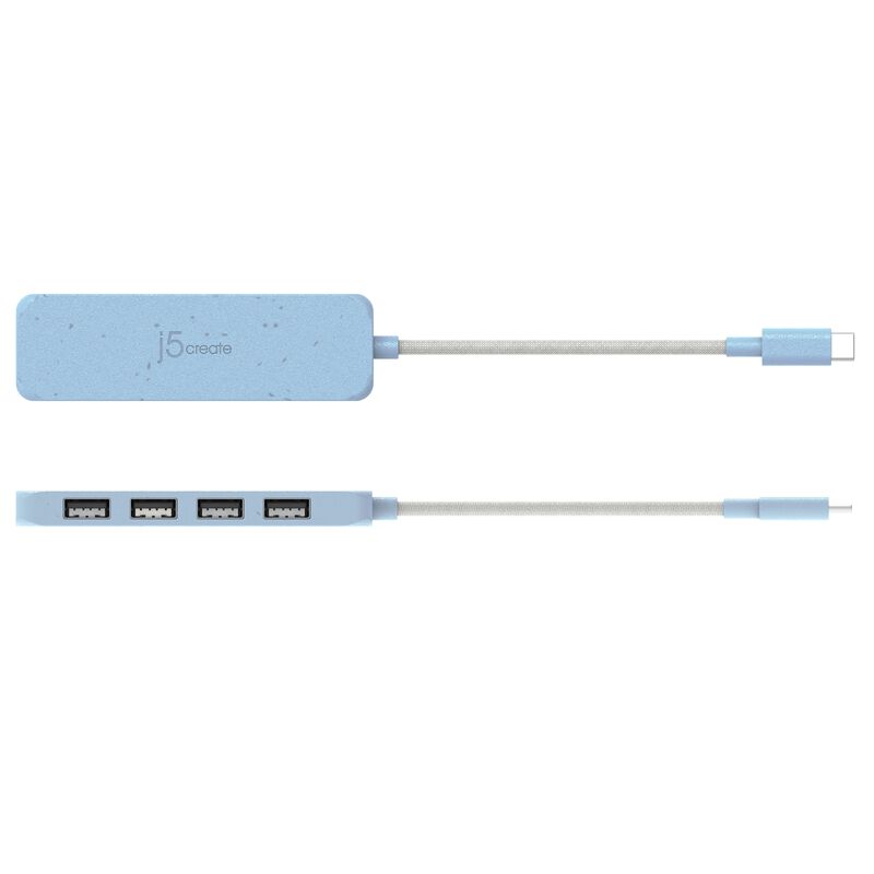 J5CREATE Usb-c To 4-port Type-a Gen 2 Hub (cyan) JCH341EC-image 4