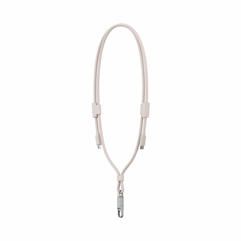 ENERGEA Lasso Lanyard C-c Cable 480mbps, 240w With Lanyard Card 1.5m -sand CBL-LASS-SND150-image 1