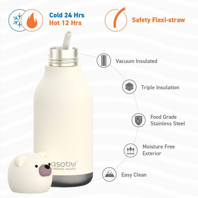 ASOBU Bestie Insul S/s Water Bottle (bear W/brush) ASBV05460-image 5