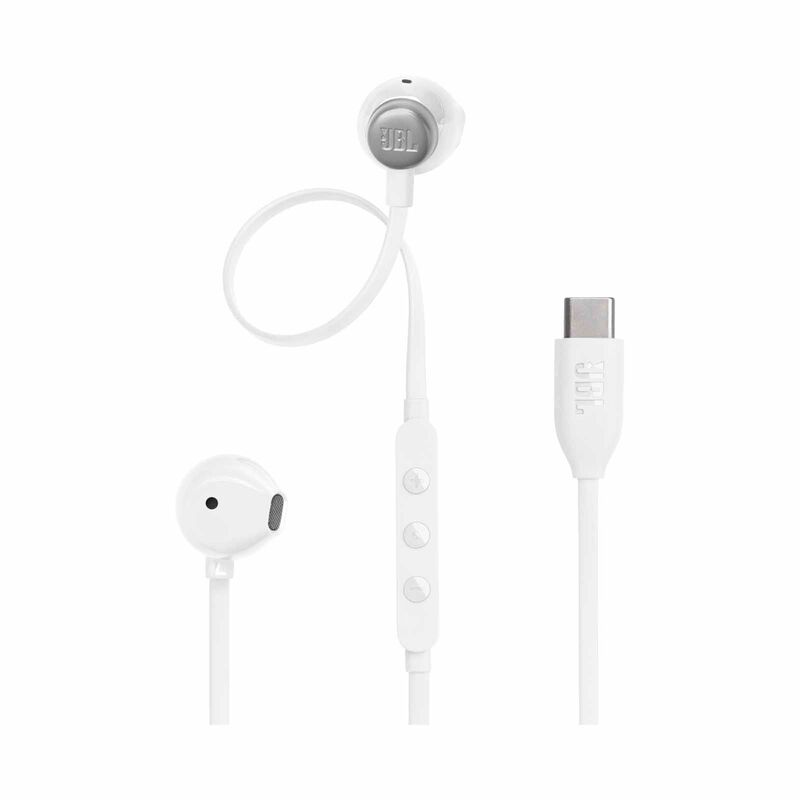 JBL Wired Hi-res Earbud Headphones TUNE 305C USB-C WHITE-image 2