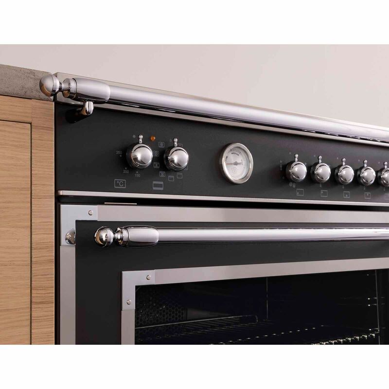 BERTAZZONI 90cm Standing Cooker Matt Black HER96L1ENET-image 3
