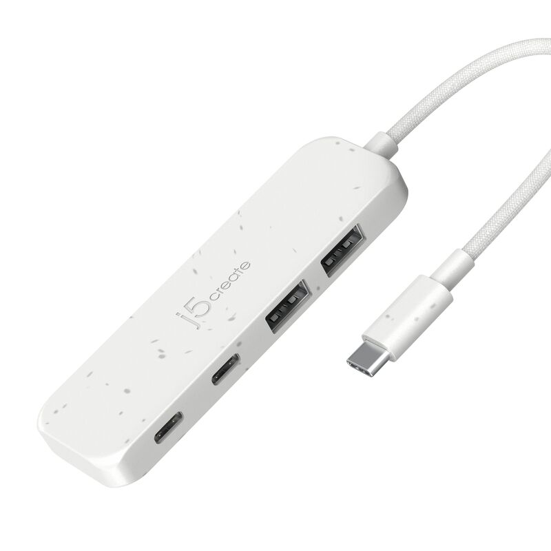J5CREATE Usb-c To 4-port Type-c & Type-a Gen 2 Hub (white) JCH342EW-image 1