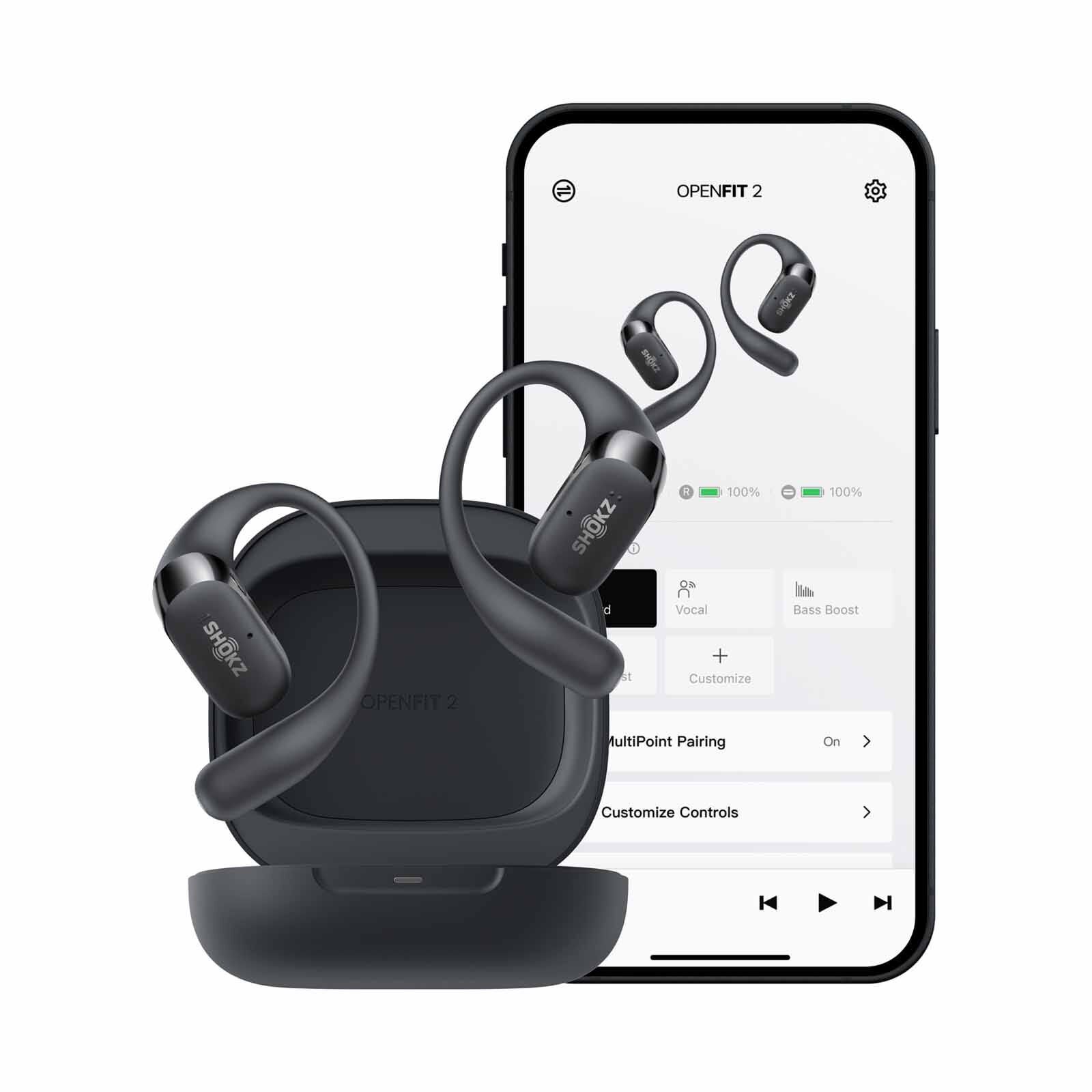 Shop SHOKZ Openfit 2 + Open-ear True Wireless Earbuds - Black T921