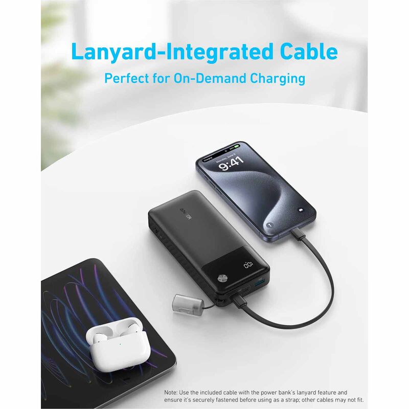 ANKER Powerbank Powercore 20k 30w With Usb C Cable Black A1384H11-image 5
