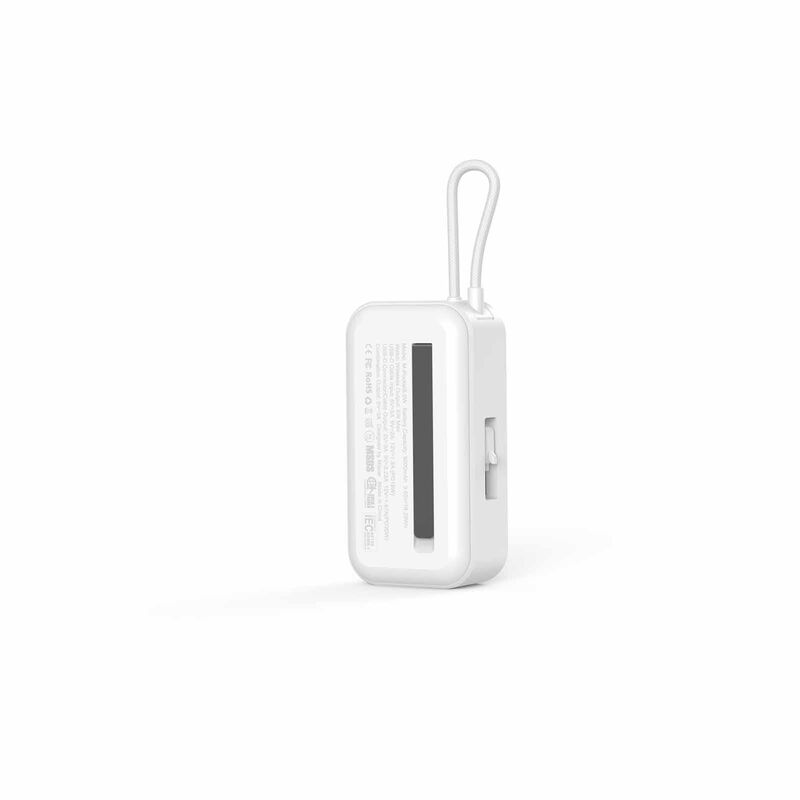 MAZER Pocketmini 5000mah/built-in Cable+apple Watch Charging+stand/pd20w Power Bank - White M-POCKET5.0W-WH-image 3