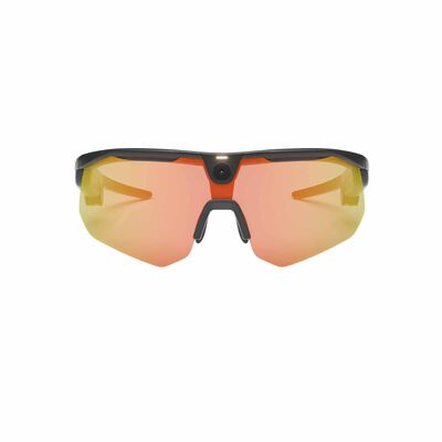 BLEEQUP Ranger Ai Sports Camera Glasses (black Frame) Standard Orange Red Lens CGQ542A0