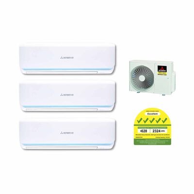 MHI Mhi Rocket Series 30k Cu System 3 (9000btu X 3) SCM30YS-W+ SRK10YYS2-W8-W8 X 3