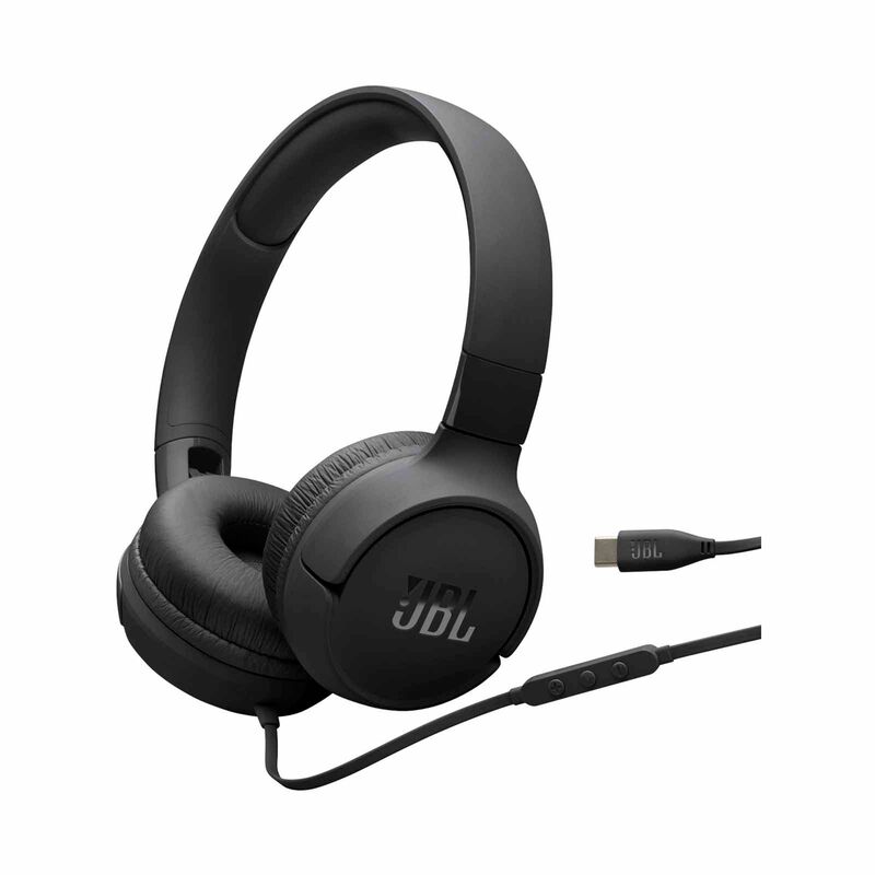 JBL Jbl Pure Bass Sound. High-resolution Audio Headphones TUNE 520C USB-C BLACK-image 1