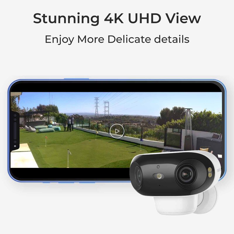 REOLINK Reolink Argus Pro 4 4k 180&deg; Dual-lens Wifi 6 Battery Camera BWB4K01W-image 4
