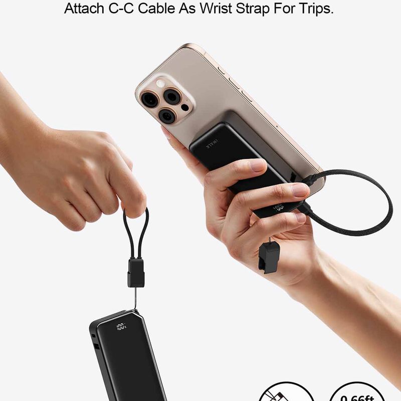 IWALK Macrogo 10000mah 30w Portable Charger With Stand Black UBM001-001A-image 12