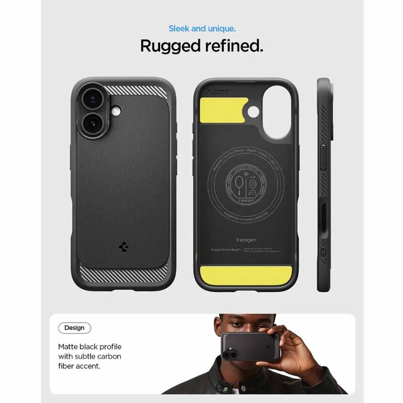 SPIGEN Iphone 17 Rugged Armor Magfit Matte Black ACS10367-image 2