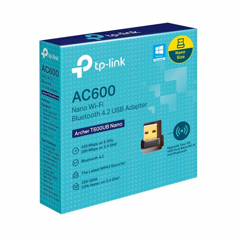 TP LINK Ac600 Nano Wi-fi Bluetooth Usb Adapter T600UB NANO-image 5
